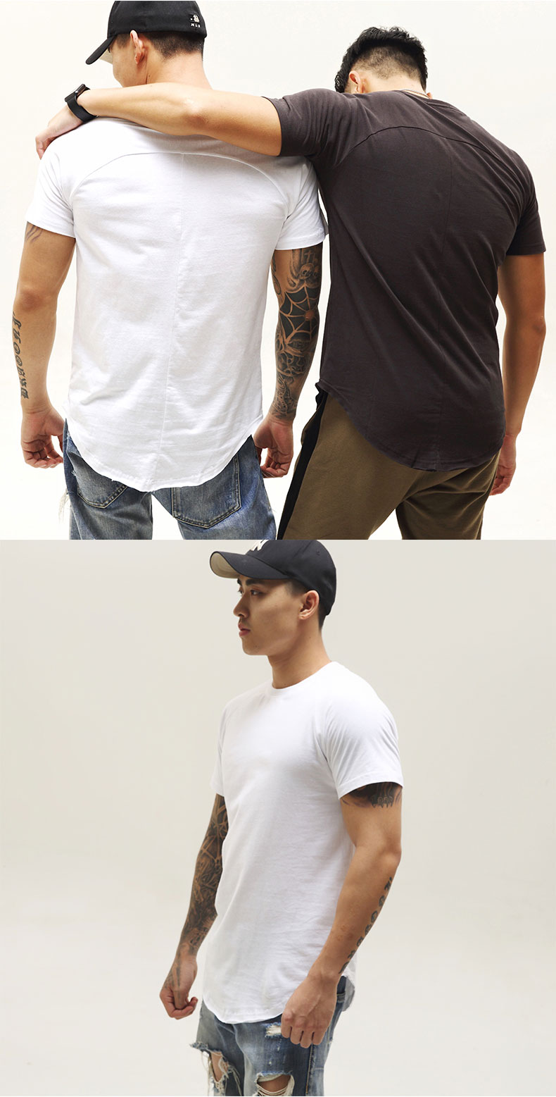 Áo thun thể thao nam màu rắn phong cách châu Âu và Mỹ mùa hè chạy áo khâu cotton đáy áo Slim tay áo ngắn thoáng khí áo tank