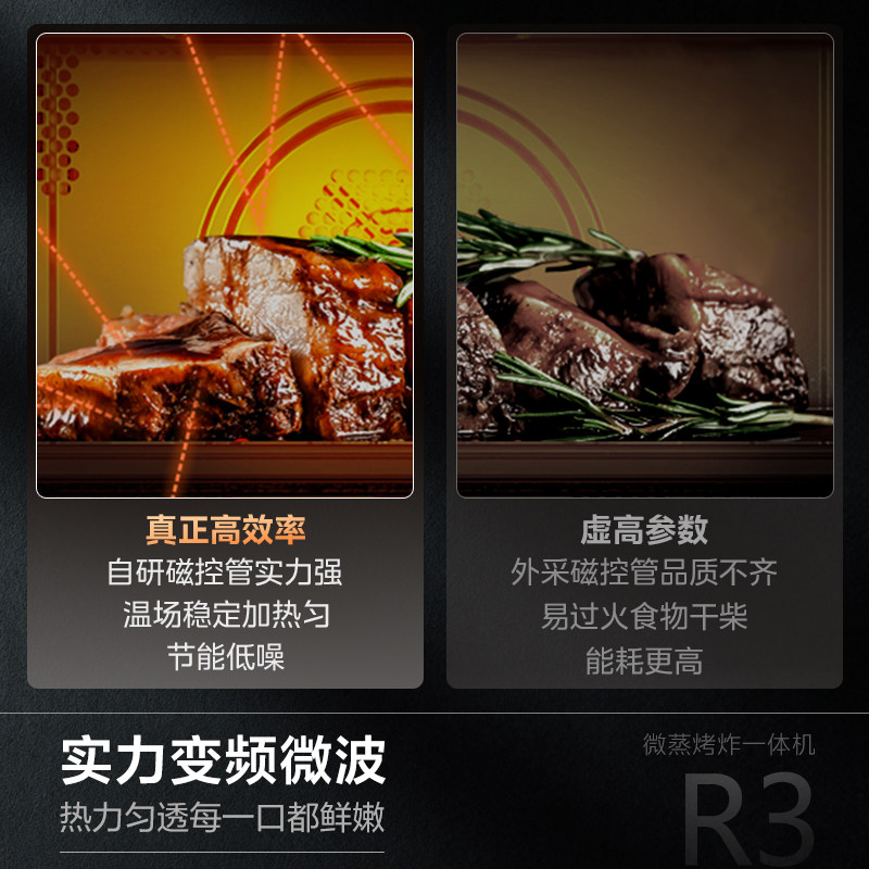 Midea R3 Embedded Micro-Steaming and Baking All-In-One Machine, Micro-Steaming, Baking, Frying and Stewing, Household Microwave Oven and Electric Oven