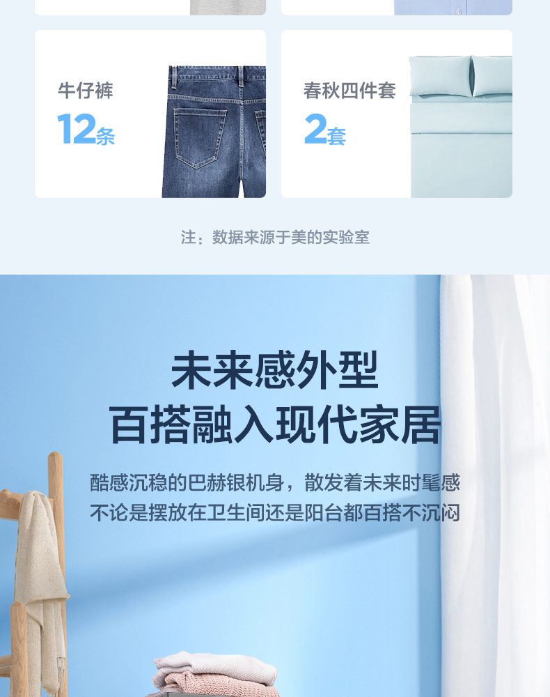 Midea 美的 C.T感应式净螨 滚筒洗衣 10kg 一级能效 图18
