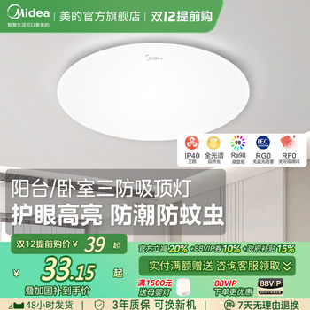 Midea led modern simple balcony three-proof ceiling light