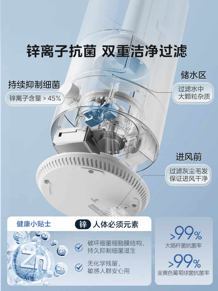 Midea Humidifier for Home Bedroom, Quiet and Antibacterial, Suitable for Pregnant Women and Infants, 3D50 Air Humidification, Large Spray, 2025 Model