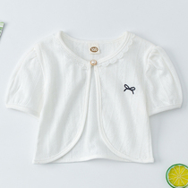 Girls summer outside princess shawl with skirt baby cloak thin children's waistcoat baby coat