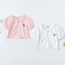 Girls summer princess with small shawl and skirt baby cloak thin children's waistcoat baby coat