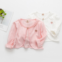 Children's sunscreen 2022 spring and summer new Korean version of autumn and winter girls foreign style baby coat baby air conditioning shirt