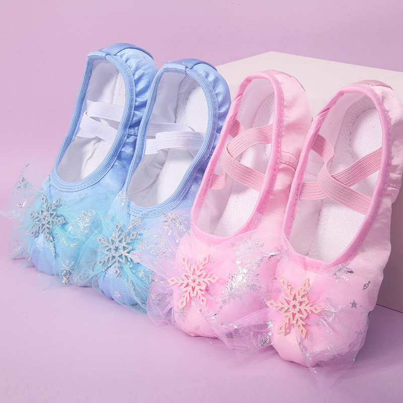 Children's Dance Shoes Aisha Dancing Shoes Shoes Physical Training Gymnastics Girl Blue Fassage Ballet Shoes
