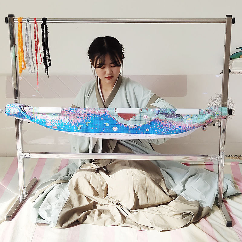 1 m adjustable roll cloth embroidered frame cross stitch tool stainless steel thickened domestic bed embroidered embroidered embroidered embroidered frame bracket