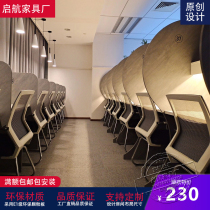 University students share self study room partition table and chairs study desk examination and research brief about self-study table immersive desk
