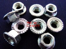 Hexagon flange nut non-slip nut flange with gear gasket nut 3-4-5-6-8-10-12-14~20