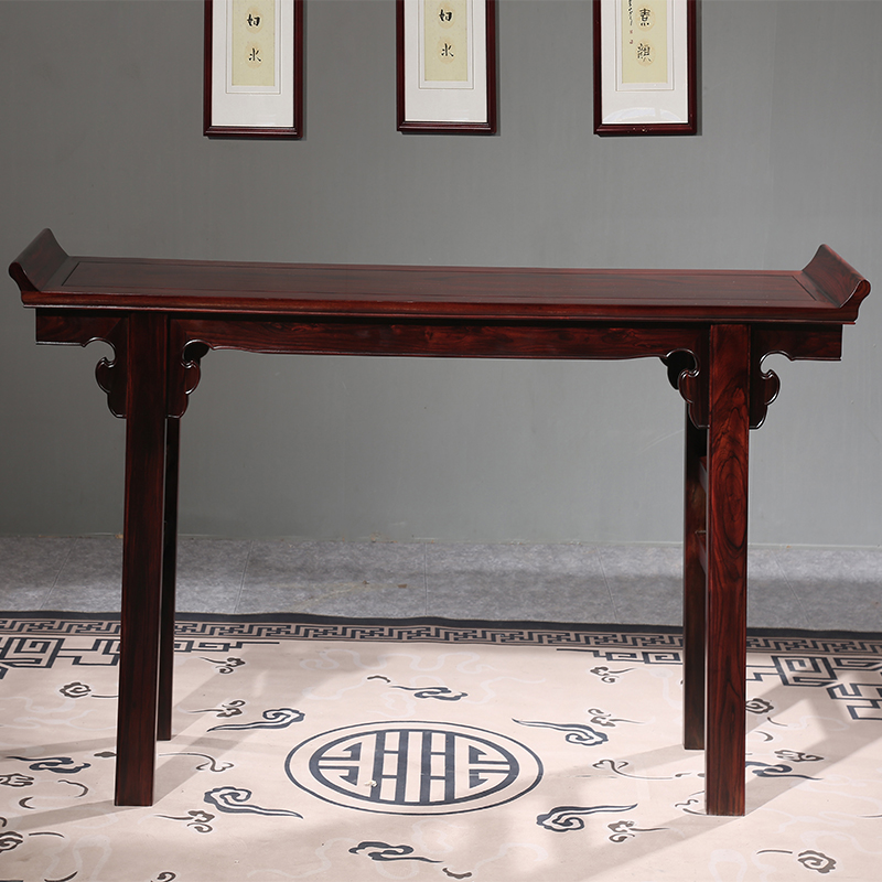 Red Wood Small Strip Case Indonesia Black Acid Branches Xuanguan Table Bill Teething Solid Wood For Bench Buddha Table Broadleaf Yellow Sandalwood