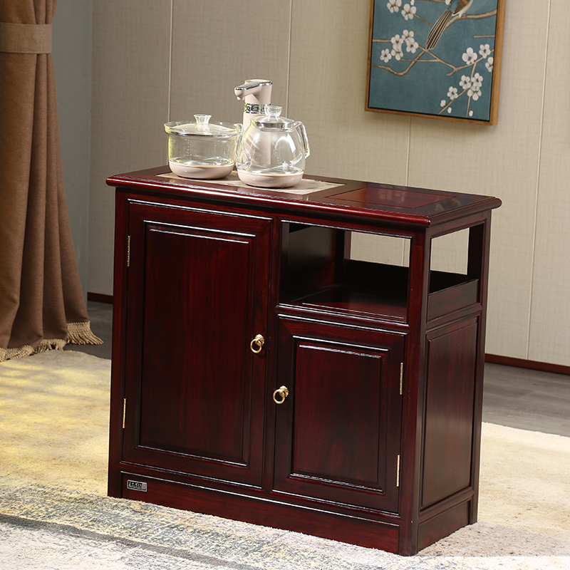 Redwood tea cabinet solid wood tea table tea car sour branch wood living room side cabinet tea table red sour branch side several new Chinese tea table