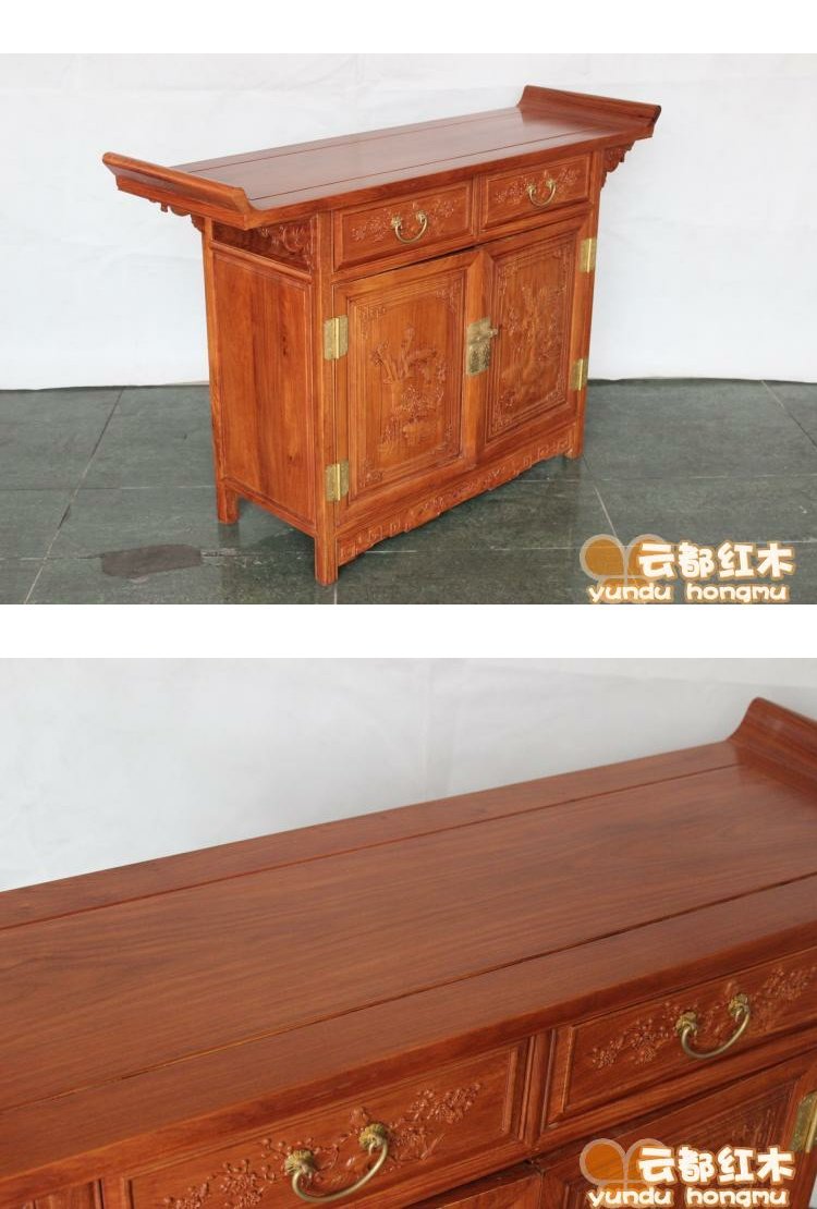 Gỗ hồng sắc bàn gỗ rắn phong cách Trung Quốc hiên bàn trường hợp dải cổ cho Phật hương trường hợp Dongyang gỗ gụ bàn Phật - Bàn / Bàn bàn ăn gỗ
