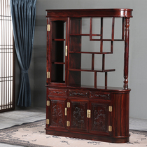National standard mahogany Indonesian black acid branch double-sided porch cabinet living room partition solid wood partition cabinet broad-leaved Dalbergia locker