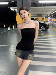 F PROJECT Hot Girl Tube Top Women's Summer Outerwear Slimming Waist and Versatile