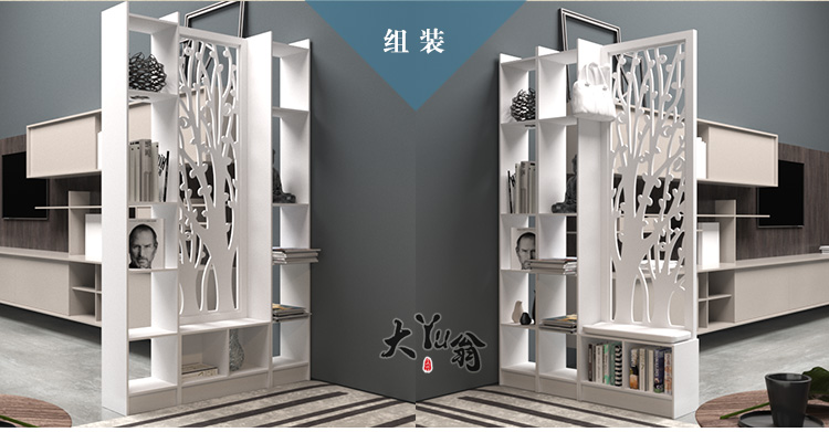 Vách ngăn kiểu châu Âu chạm trổ tủ hiên rỗng đơn giản hiện đại vách ngăn phòng khách trắng gấp màn hình hai mặt tiền sảnh - Màn hình / Cửa sổ vach ngan phong tho