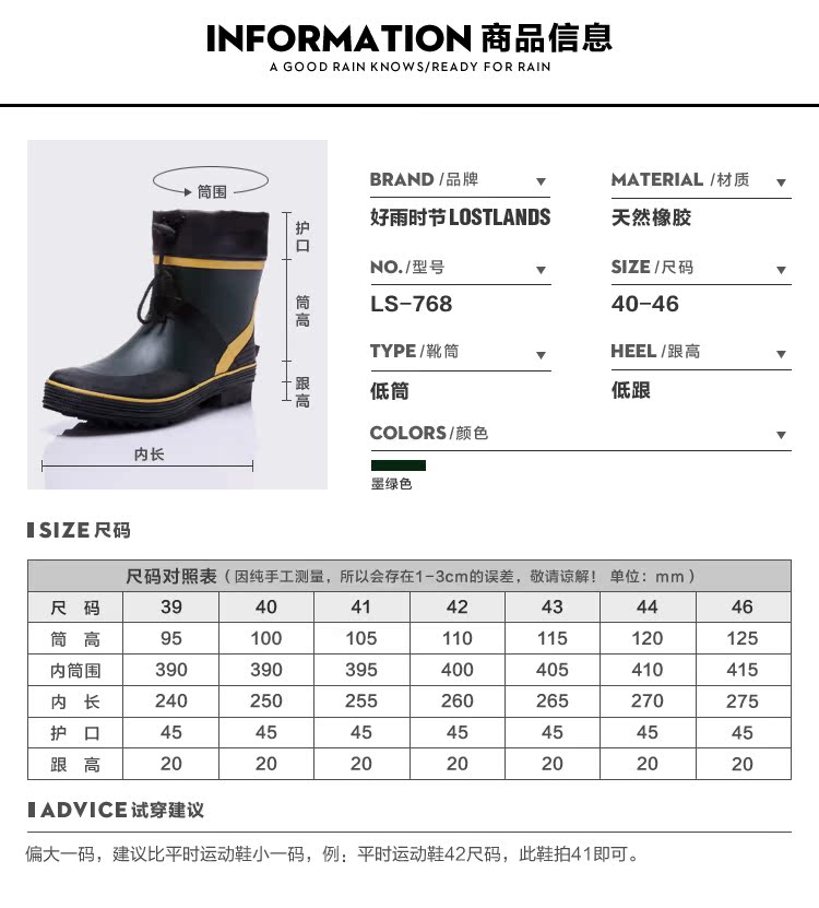 Chaussures - bottes caoutchouc homme LOSTLANDS - semelle caoutchouc - Ref 963137 Image 7