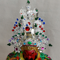 Sky Dragon Embroidered Willow Silver and Silver Guan Hat silver Hanshou pavilion waiting for the Emperors helmet Wu will turn off his helmet