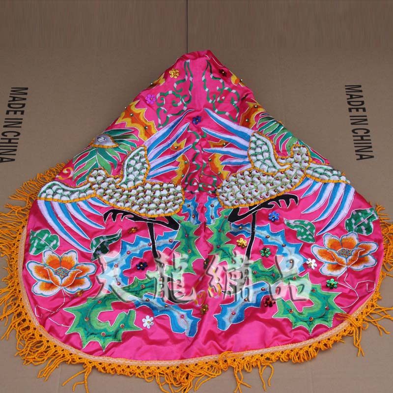 Tianlong Embroidery Grain Scale Mazu Double Phoenix Hat