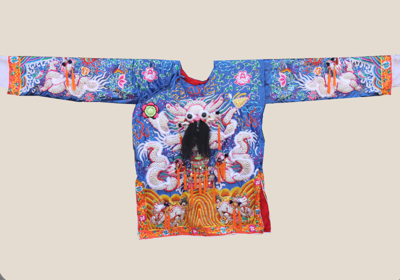 Tianlong Embroidery Taiwan Short Bone God Handmade Cotton Jumping Yarn Civil and Military Armor Unicorn Robe Touring God Customization