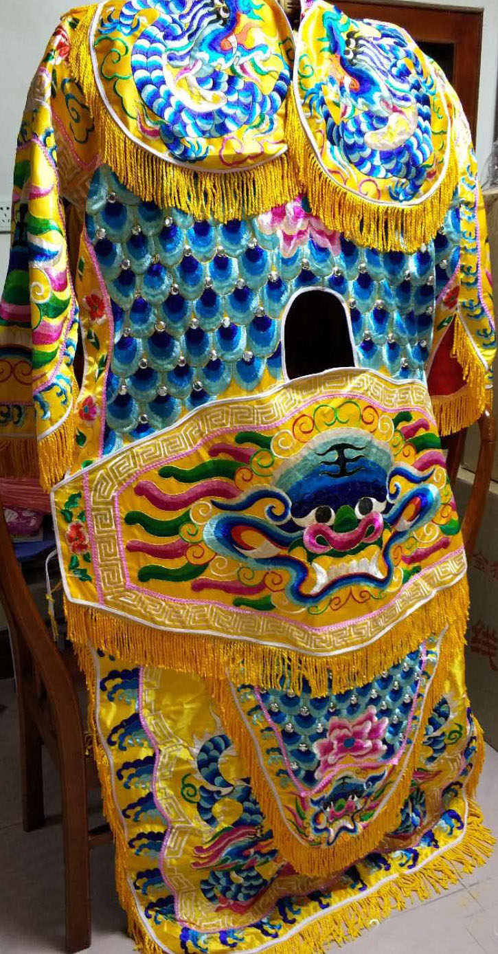 Tianlong embroidery Taiwan Taiwan Edition Taiwan Gods Customized Flat Embroidery Fish Scale Battle Gods Performed