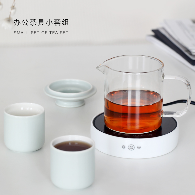 The glass with The creative household separation of tea cup tea cup insulation cup suite office ceramic cup