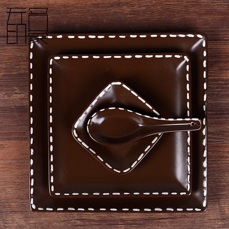 Creative European household ceramics tableware move western - style suit dish the original vintage dishes dish dish dish plates