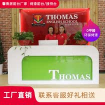  Customized training front desk Childrens art school education Kindergarten paint reception desk Consultation bar Early education front desk