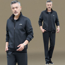 Middle-aged and elderly sports suits mens spring and autumn large size loose running leisure middle-aged sportswear men men spring dad clothes