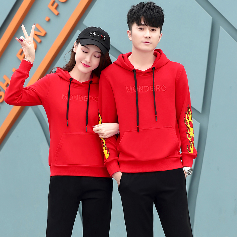 Fashion couple with cap jacket men 2021 new men's casual sportswear suit male spring and autumn two sets