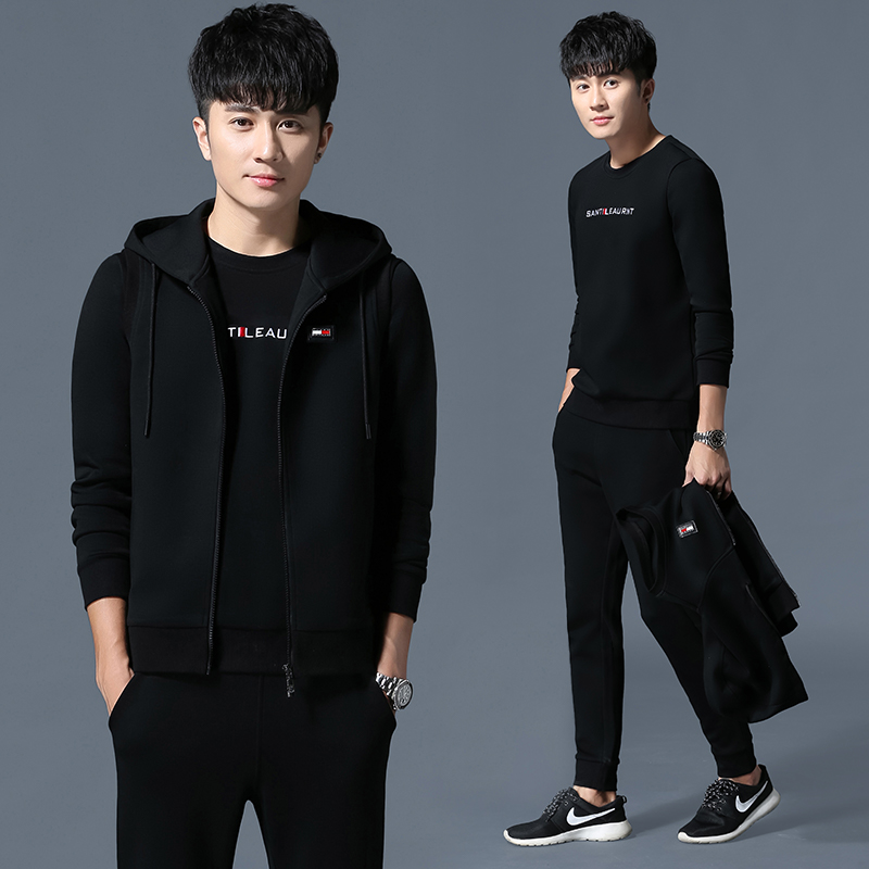 2021 Wei coat men suit casual suit men's three sets jacket spring sportswear suit Spring and autumn men's hat