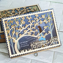 Junior high school students vintage wooden boxed classmates record elementary school students small fresh graduation men and women Korean creative aesthetic commemorative album