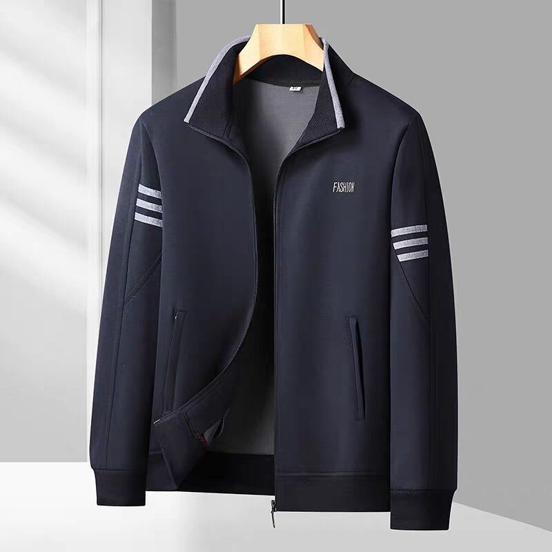 Casual Sports Jacket for Men, Spring and Summer Thin Cardigan, Stand-Up Collar Sweatshirt, Middle-Aged and Elderly Dad's Running Jacket Casual Sports Jacket for Men, Spring and Summer Thin Cardigan, Stand-Up Collar Sweatshirt, Middle-Aged and Elderly Dad's Running Jacket