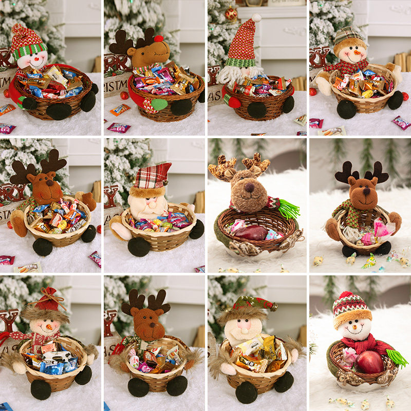 Christmas decorations Christmas Confucius basket children's gift bar shop window - top fitted with props