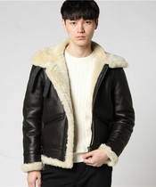 Foreign trade Japanese version B3 wax-wiping process original ecological sheepskin integrated