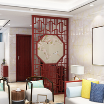 Modern New Chinese Solid Wood Genguan Screen Partition Living Room Bedroom Flower Bird Screen Hotel Tea Society Customized Partition