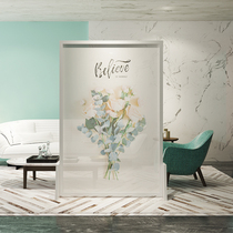 Modern minimalist Nordic Chinese solid wood screen Xuanguan Living room Partition Base Screen Hotel Custom Screen Book Room Partition