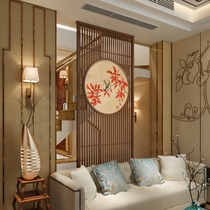 Modern Chinese solid wood screen partition Entrance living room partition Hotel tea house custom screen partition Bedroom plug-in screen