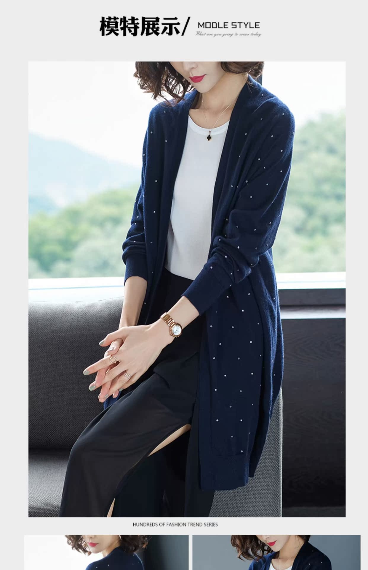 Áo len nữ len cổ lọ dài phần 2018 áo khoác mới cho nữ mùa xuân 2019 - Cardigan áo khoác len cardigan