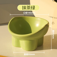 Высокая миска Маття, зеленая, скошенная.