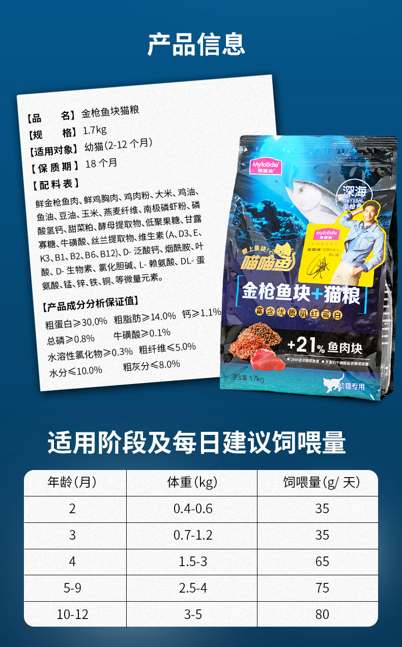 Thức ăn cho mèo Mai Fudi mèo con 1,7kg nhập khẩu cá biển sâu thịt thức ăn cho mèo đôi chiến đấu với thức ăn dinh dưỡng - Cat Staples hạt whiskas