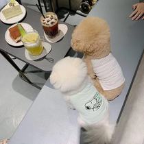 THE PAWS Milk Bag Thyme original summer ultra-thin striped harness Puppy Lacing Sunscreen Air Conditioning Vest