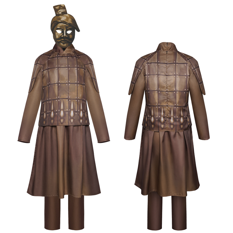 Terracotta Warriors Cosplay Halloween Costume Stage Performance Outfit Xi'An Terracotta Warriors Set Qin Shihuang Costume