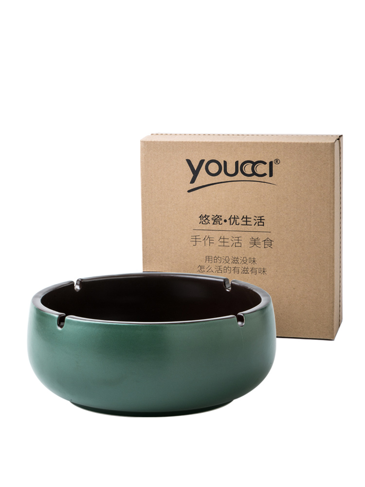 Di - creative large heavy ashtray retro move multifunctional smoke ceramic ashtray home sitting room office