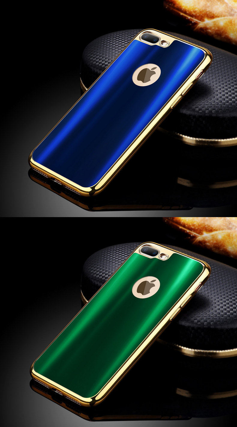 iy Ultra Slim Lightweight Dazzle Color Electroplating Soft Silicone TPU Back Cover Case for Apple iPhone 7 Plus & iPhone 7