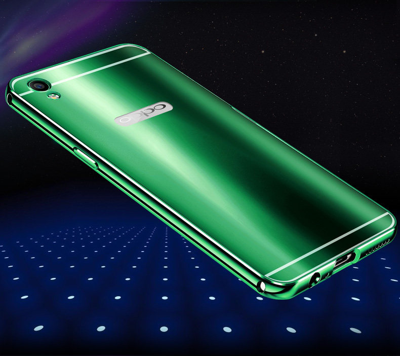 iy Ultra Slim Lightweight Aluminum Metal Bumper Dazzle Color Acrylic Back Cover Case for OPPO R9 Plus & OPPO R9