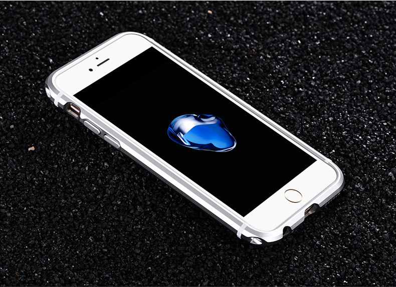 iy Rainbow Aluminum Metal Bumper Carbon Fiber Back Cover Case for Apple iPhone 6S Plus/6 Plus & iPhone 6S/6