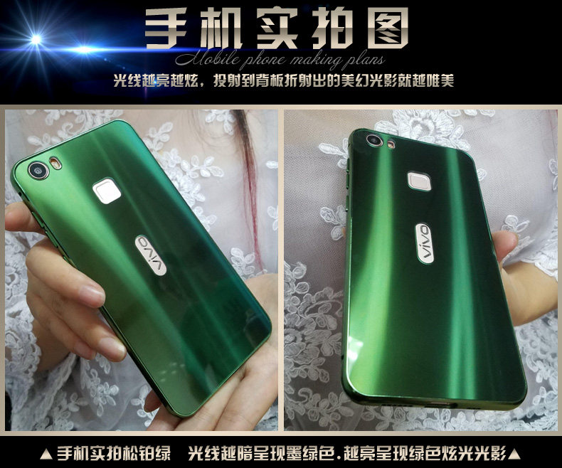 iy Ultra Slim Lightweight Aluminum Metal Bumper Dazzle Color Acrylic Back Cover Case for vivo Xplay5
