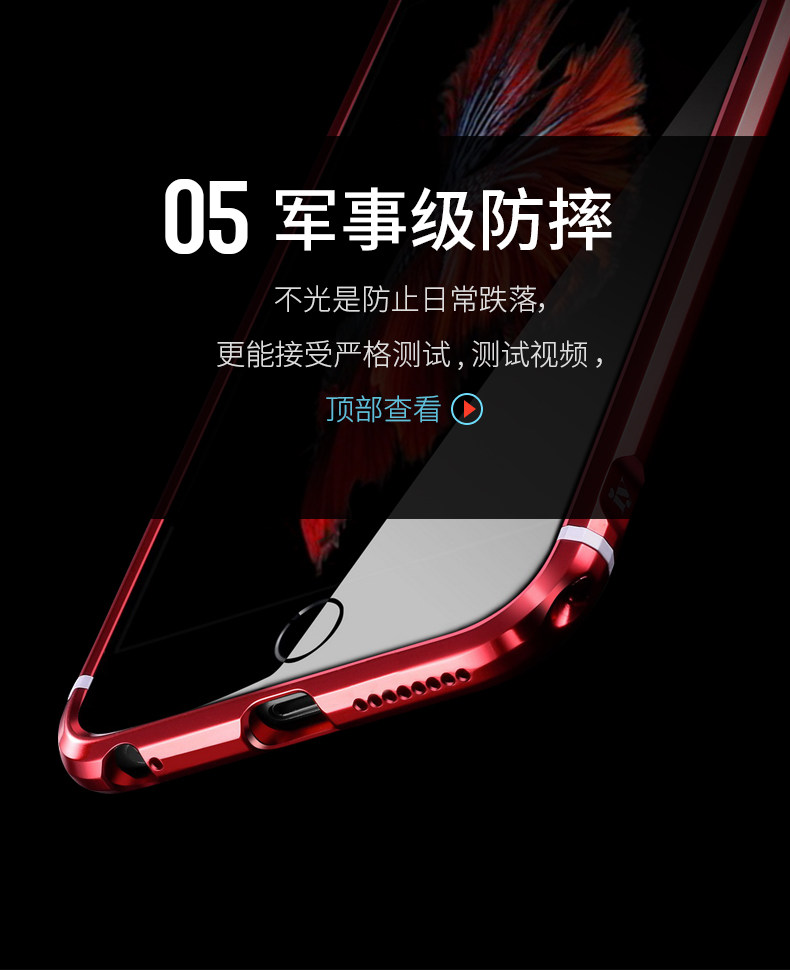 iy Rainbow Aluminum Metal Frame 9H Tempered Glass Back Cover Case for Apple iPhone 7 Plus & iPhone 7