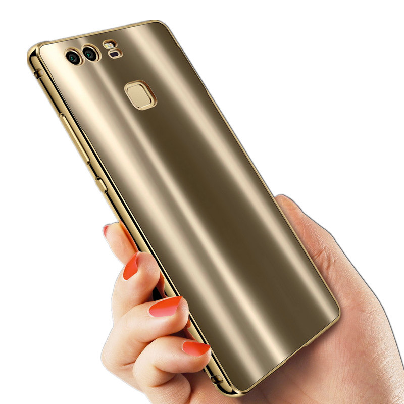 iy Ultra Slim Lightweight Aluminum Metal Bumper Dazzle Color Acrylic Back Cover Case for Huawei P9 Plus & Huawei P9