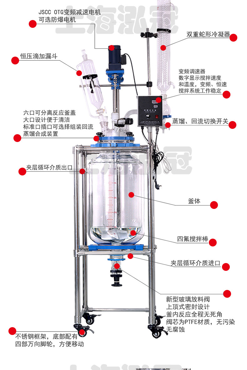 上海雙層玻璃反應釜生產廠家