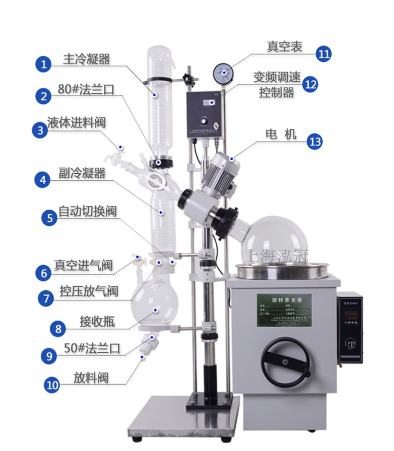 上海生產R系列旋轉蒸發器10L 蒸發設備